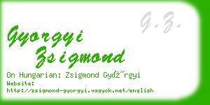 gyorgyi zsigmond business card